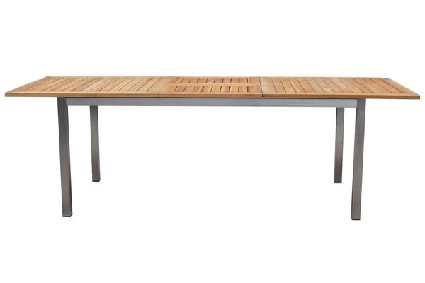 OUTFLEXX Set, Silber, 200/300 X 100 Cm, Edelstahl/Teak, Ausziehtisch, 8 Stühle Padded, 2 Multipositionssessel 12 OUTFLEXX Set, Silber, 200/300 X 100 Cm, Edelstahl/Teak, Ausziehtisch, 8 Stühle Padded, 2 Multipositionssessel – Bild 10