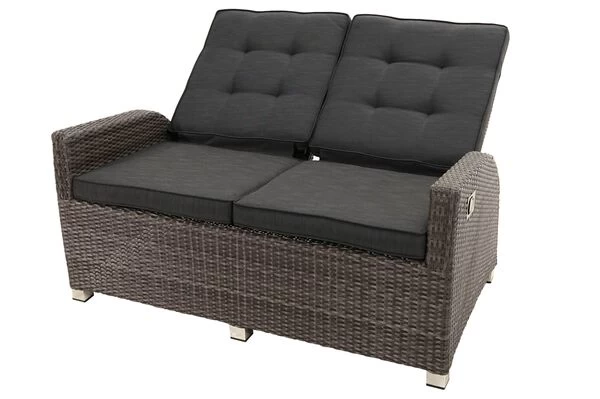 Ploß Rocking Comfort Dining / Lounge 2-Sitzer Sofa, Grau/braun-meliert, Polyrattan, 148x85x112 Cm, Verstellbar 12 Ploß Rocking Comfort Dining / Lounge 2-Sitzer Sofa, Grau/braun-meliert, Polyrattan, 148x85x112 Cm, Verstellbar – Bild 10
