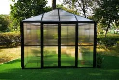 OUTFLEXX Gewächshaus, Schwarz, Alu/Polycarbonat, 295x295x270 Cm, Pulverbeschichtet -Warmer Garten 10 20086.jpg