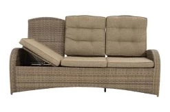 Ploß Rabida Comfort Dining / Lounge 3-Sitzer Sofa, Champagner-meliert, Polyrattan, 210x85x112 Cm, Verstellbar -Warmer Garten 10 20164.jpg