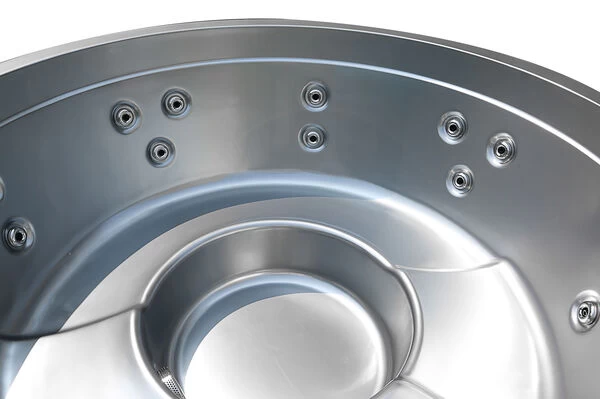 Outtech Steel Art Aqua Whirlpool, Silber/grau, 180x180x73 Cm,5 Pers., LCD Balboa Anzeige, Rund 12 Outtech Steel Art Aqua Whirlpool, Silber/grau, 180x180x73 Cm,5 Pers., LCD Balboa Anzeige, Rund – Bild 10