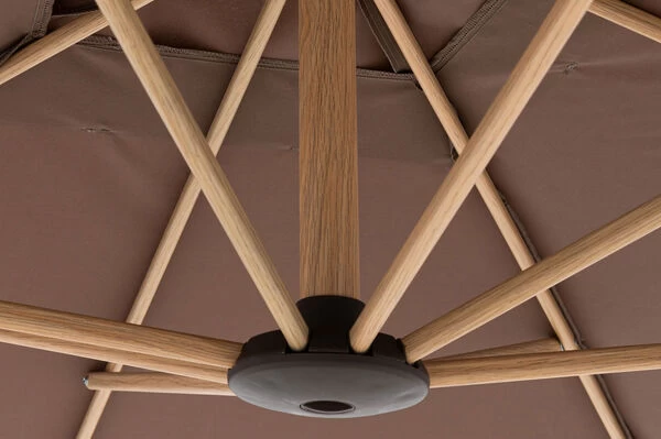 DOPPLER Alu Wood Pendelschirm, Greige, Alu/Polyester, 300x220 Cm, Mit Kurbel, Holzoptik 11 DOPPLER Alu Wood Pendelschirm, Greige, Alu/Polyester, 300x220 Cm, Mit Kurbel, Holzoptik – Bild 9