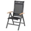 HARTMAN Alice Multipositionssessel, Xerix/schwarz, Alu/4x4 Textilen, Mit FSC Teak-Armlehnen