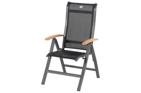 HARTMAN Alice Multipositionssessel, Xerix/schwarz, Alu/4x4 Textilen, Mit FSC Teak-Armlehnen 3 HARTMAN Alice Multipositionssessel, Xerix/schwarz, Alu/4x4 Textilen, Mit FSC Teak-Armlehnen