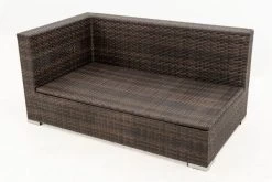 OUTFLEXX 2-Sitzer Ecksofa, Braun Marmoriert, Polyrattan, 145 X 85 X 70 Cm, Wasserfeste Kissenbox, Armlehne Re. -Warmer Garten 11 15734 4 BOX.jpg
