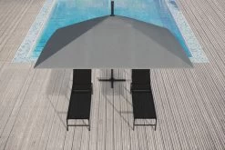 OUTFLEXX Ampelschirm, Anthrazit/grau, Alu/Polyester, 350x350cm, Inkl. Plattenständer -Warmer Garten 11 20363.jpg