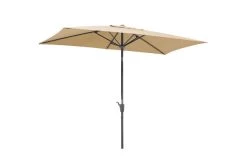 Warmer Garten 9 Schneider® SCHNEIDER Tunis Mittelstockschirm, Natur, Rechteckig, 270 X 150 Cm