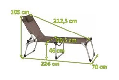 SIENA GARDEN Sole XXL Klappliege Alu / Ranotex®-Gewebe, Silber/taupe, 226x70x105 Cm, Klapp- Und Verstellbar -Warmer Garten 13062 2 5.jpg