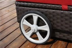 OUTFLEXX Sonnenliege, Braun, Polyrattan, 200x80x37,5cm, Inkl. Polster, Rückenlehne 4-stufig Verstellbar -Warmer Garten 1337 04.jpg