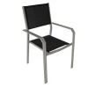 VILLANA Gartenstuhl, Silber/schwarz, Aluminium/Textil, 58 X 57 X 90 Cm, Stapelbar -Warmer Garten 13398 01.jpg