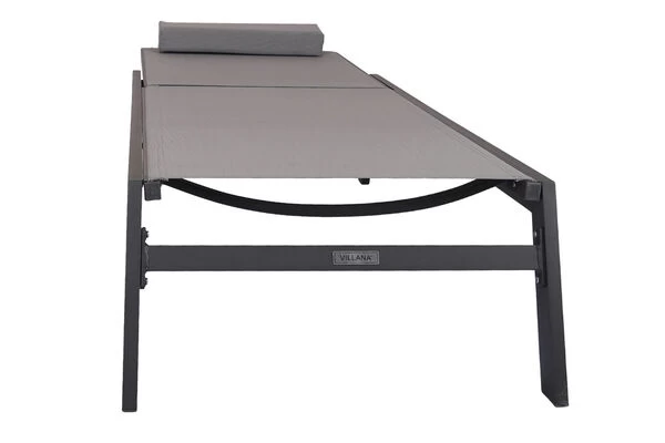 VILLANA Gartenliege, Anthrazit/grau, Aluminium/Textil, 198 X 60 X 32 Cm, Verstellbar 13 VILLANA Gartenliege, Anthrazit/grau, Aluminium/Textil, 198 X 60 X 32 Cm, Verstellbar – Bild 11