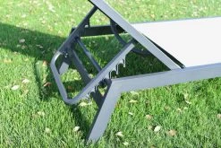 VILLANA Gartenliege, Anthrazit/grau, Aluminium/Textil, 198 X 60 X 32 Cm, Verstellbar 16 VILLANA Gartenliege, Anthrazit/grau, Aluminium/Textil, 198 X 60 X 32 Cm, Verstellbar -Warmer Garten 13405 4.jpg