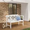 VILLANA Gartenbank, Weiß, Akazienholz, 128 X 54 X 81 Cm, 2 Personen -Warmer Garten 13853 CGI 01.jpg