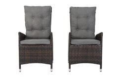 OUTFLEXX 2er Set Dining Sessel, Braun Marmoriert, Polyrattan, 55 X 65 X 112 Cm, Rücken Stufenlos Verstellbar -Warmer Garten 13 20662.jpg