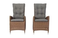 OUTFLEXX 2er Set Dining Sessel, Hellbraun, Polyrattan, 55 X 65 X 112 Cm, Rücken Stufenlos Verstellbar -Warmer Garten 13 20678.jpg