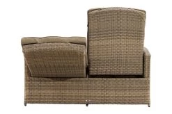 Ploß Rabida Comfort Dining / Lounge 2-Sitzer Sofa, Champagner-meliert, Polyrattan, 148x85x112 Cm, Verstellbar -Warmer Garten 14 20163.jpg