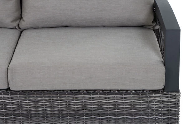 SIENA GARDEN Corido 2-Sitzer Sofa, Charcoal, Alu / Gardino®-Geflecht, 136x83x88 Cm, Armlehne Links 16 SIENA GARDEN Corido 2-Sitzer Sofa, Charcoal, Alu / Gardino®-Geflecht, 136x83x88 Cm, Armlehne Links – Bild 14