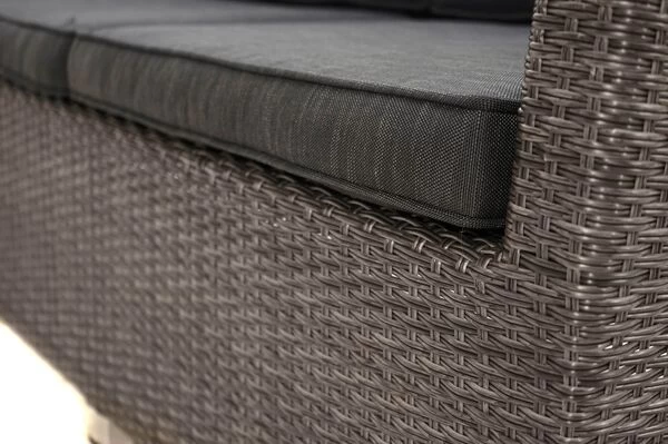 Ploß Rocking Comfort Dining / Lounge 3-Sitzer Sofa, Grau/braun-meliert, Polyrattan, 210x85x112 Cm, Verstellbar 17 Ploß Rocking Comfort Dining / Lounge 3-Sitzer Sofa, Grau/braun-meliert, Polyrattan, 210x85x112 Cm, Verstellbar – Bild 15