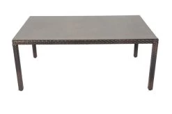 OUTFLEXX Dining Tisch, Braun Marmoriert, Polyrattan, 180 X 100 Cm, Tischplatte Spraystone, 6mm -Warmer Garten 15 20665.jpg