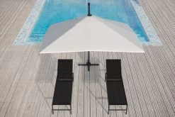 OUTFLEXX Ampelschirm, Creme, Pulverbesch. Aluminium, 300x300 Cm, Inkl. Plattenständer, Twist-Funktion -Warmer Garten 16108 6 CGI.jpg