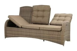 Ploß Rabida Comfort Dining / Lounge 3-Sitzer Sofa, Champagner-meliert, Polyrattan, 210x85x112 Cm, Verstellbar -Warmer Garten 16 20164.jpg