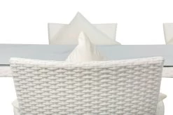 OUTFLEXX Dining Set, Weiß, Polyrattan, Tisch 200x95cm, Spraystone, 6mm, 6 Sessel -Warmer Garten 16 20670.jpg