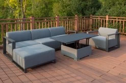 OUTFLEXX Loungetisch, Flanelle, Alu/Sunbrella, 78/157 X 78 X 37/64 Cm, Höhenverstellbar -Warmer Garten 16 21011.jpg