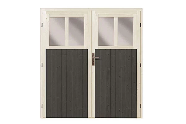 KARIBU Anlehnhaus Bomlitz 3, Terragrau, Fichtenholz 19mm, 255 X 268 X 243 Cm, Pultdach, Exkl. Fußboden 5 KARIBU Anlehnhaus Bomlitz 3, Terragrau, Fichtenholz 19mm, 255 X 268 X 243 Cm, Pultdach, Exkl. Fußboden – Bild 3