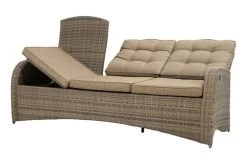 Ploß Rabida Comfort Dining / Lounge 3-Sitzer Sofa, Champagner-meliert, Polyrattan, 210x85x112 Cm, Verstellbar -Warmer Garten 17 20164.jpg