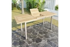 OUTFLEXX Ausziehtisch, Edelstahl/recyceltes FSC®-Teak, 200/260x100cm, Rustikal Gebürstet -Warmer Garten 18318 3.jpg