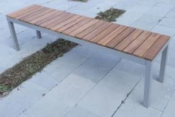 VILLANA Bank, Alu Pulverbeschichtet / FSC Akazienholz, 3 Personen, 165 X 40 X 45 Cm -Warmer Garten 18381 3.jpg