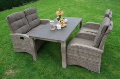 Ploß Rabida Comfort Dining / Lounge 2-Sitzer Sofa, Champagner-meliert, Polyrattan, 148x85x112 Cm, Verstellbar -Warmer Garten 18 20163.jpg