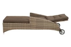 Ploß Rabida Comfort Rollliege, Champagner-meliert, Polyrattan, 198x68x44cm, Verstellbar, Hohe Sitzhöhe 39 Ploß Rabida Comfort Rollliege, Champagner-meliert, Polyrattan, 198x68x44cm, Verstellbar, Hohe Sitzhöhe -Warmer Garten 18 20165.jpg