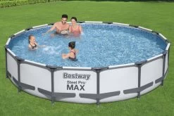 BESTWAY Steel Pro MAX Pool Mit Gestell, Grau, TriTech/Stahl, Ø427x84cm, Mit Filterpumpe -Warmer Garten 19174 12.jpg