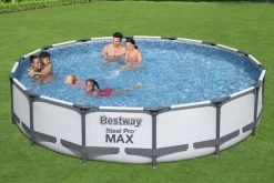BESTWAY Steel Pro MAX Pool Mit Gestell, Grau, TriTech/Stahl, Ø427x84cm, Mit Filterpumpe -Warmer Garten 19174 13.jpg