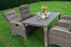 Ploß Rabida Comfort Dining / Lounge 2-Sitzer Sofa, Champagner-meliert, Polyrattan, 148x85x112 Cm, Verstellbar -Warmer Garten 19 20163.jpg