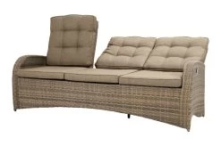 Ploß Rabida Comfort Dining / Lounge 3-Sitzer Sofa, Champagner-meliert, Polyrattan, 210x85x112 Cm, Verstellbar -Warmer Garten 19 20164.jpg