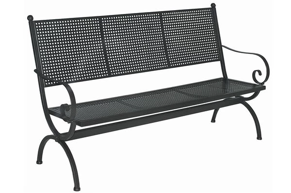 MBM Bank Romeo, Marone, Schmiedeeisen Verzinkt, Pulverbeschichtet, 3-Sitzer, 171x101x68 Cm 3 MBM Bank Romeo, Marone, Schmiedeeisen Verzinkt, Pulverbeschichtet, 3-Sitzer, 171x101x68 Cm