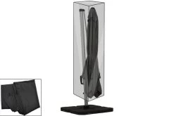 OUTFLEXX Premium Abdeckhaube Größe S Für Sonnenschirme Bis Ø300cm, Schwarz, Wasserbeständig, Ø63x256cm