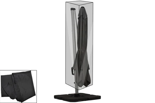 OUTFLEXX Premium Abdeckhaube Größe S Für Sonnenschirme Bis Ø300cm, Schwarz, Wasserbeständig, Ø63x256cm 3 OUTFLEXX Premium Abdeckhaube Größe S Für Sonnenschirme Bis Ø300cm, Schwarz, Wasserbeständig, Ø63x256cm