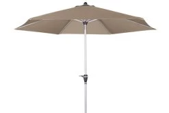 Warmer Garten 15 DOPPLER Active Auto Tilt Mittelstockschirm, Greige, Aluminium/Textil, Ø 280 Cm, Mit Kurbel