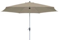 Warmer Garten 3 DOPPLER Active Auto Tilt Mittelstockschirm, Greige, Aluminium/Textil, Ø 320 Cm, Mit Kurbel