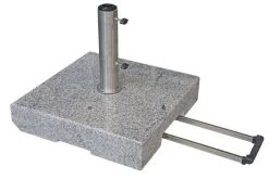 DOPPLER Trolley Granitsockel, Edelstahl/Granit, 70 Kg, Für Schirmstöcke Von 32-60 Mm