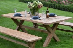 Gartentisch Lincoln Aus Gebürstetem Teakholz Von Ploß