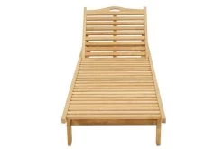 Gartenliege Archimedes Aus Teakholz Von Ploß, Mit Rädern Und Tablett