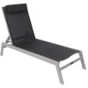 VILLANA Gartenliege, Silber/schwarz, Aluminium/Textil, 198 X 60 X 32 Cm, Verstellbar 2 VILLANA Gartenliege, Silber/schwarz, Aluminium/Textil, 198 X 60 X 32 Cm, Verstellbar -Warmer Garten 1 13400.jpg