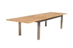 OUTFLEXX Ausziehtisch, FSC-Teakholz/Edelstahl, Plattenstärke 30mm, 220/340x100cm -Warmer Garten 1 13486.jpg
