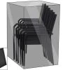 OUTFLEXX Premium Abdeckhaube Für Stapelstühle, Schwarz, Wasserbeständig, 64 X 64 X 82/122 Cm -Warmer Garten 1 13671.jpg
