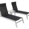 VILLANA 2er-Set Sonnenliegen, Silber/schwarz, Alu/Textil, 198x66x32cm, Mit Beistelltisch 45x45cm -Warmer Garten 1 13886.jpg
