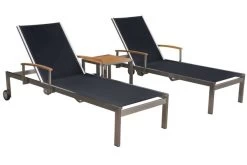 OUTFLEXX 2er-Set Sonnenliegen, Schwarz, Edelstahl/Teak, 195,5x74x35cm, Mit Beistelltisch 45x45cm -Warmer Garten 1 14165.jpg